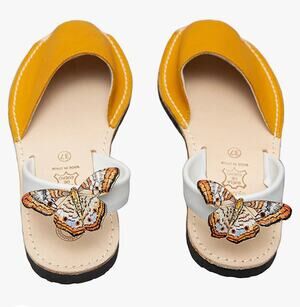 Butterfly Detail Sandals Patria | Genuine Leather | Handmade in Spain